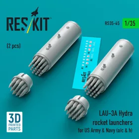   Reskit - LAU-3A Hydra rocket launchers for US Army & Navy (a/c & h) (2pcs) (3D Printed)