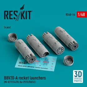   Reskit - B8V20-? rocket launchers (4 pcs) (Mi- / Ka- / ) (3D Printed)