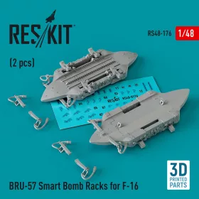   Reskit - BRU-57 Smart Bomb Racks for F-16 (2 pcs) (3D Printed)