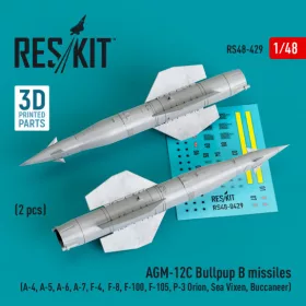   Reskit - AGM-12C Bullpup B missiles (2 pcs) (A-4  A-5  A-6  A-7  F-4  F-8  F-100  F-105  P-3 Orion  Sea Vixen
