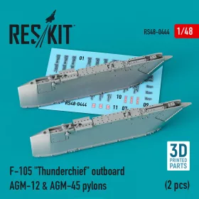   Reskit - F-105 Thunderchief outboard AGM-12 & AGM-45 pylons (2 pcs) (3D Printed)