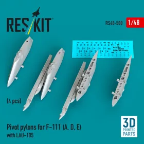   Reskit - Pivot pylons for F-111 (A, D, E) with LAU-105 (4 pcs) (3D Printed)