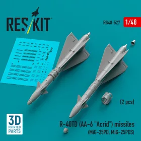   Reskit - R-40TD (AA-6 Acrid) missiles (2 pcs) (MiG-25PD MiG-25PDS) (3D printed)
