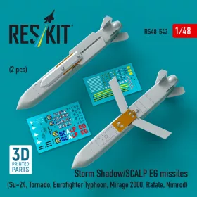   Reskit - Storm Shadow/SCALP EG missiles (2 pcs) (Su-24 Tornado Eurofighter Typhoon Mirage 2000 Rafale Nimrod) (3D Printed)