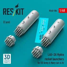   Reskit - LAU-3A Hydra rocket launchers for US Army & Navy (a/c & h) (2pcs) (3D Printed)