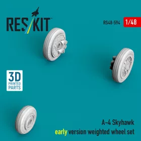   Reskit - A-4 Skyhawk early version weighted wheel set (3D Printed)