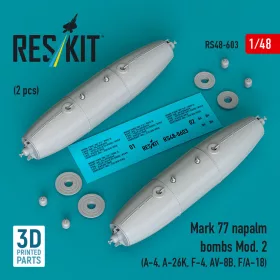   Reskit - Mark 77 napalm bombs Mod. 2 (2pcs) (A-4 A-26K F-4 AV-8B F/A-18) (3D Printed)