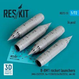   Reskit - B-8M1 rocket launchers (4 pcs) (MiG- /29 Su- / / /33 Jak-38) (3D Printed)