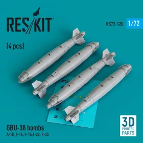   Reskit - GBU-38 bombs (4 pcs) (A-10 F-16 F-15,F-22 F-35) (3D Printed)