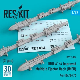   Reskit - BRU-41/A Improved Multiple Ejector Rack (IMER) (3 pcs) (F/A-18A/B/C/D)