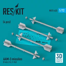   Reskit - AAM-3 missiles (4 pcs) (F-4EJ F-2 F-15J) (3D Printed)