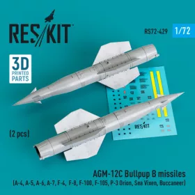   Reskit - AGM-12C Bullpup B missiles (2 pcs) (A-4  A-5  A-6  A-7  F-4  F-8  F-100  F-105  P-3 Orion  Sea Vixen