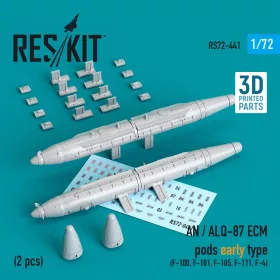   Reskit - AN / ALQ-87 ECM pods early type (2 pcs) (F-100 F-101 F-105 F-111 F-4) (3D Printed)