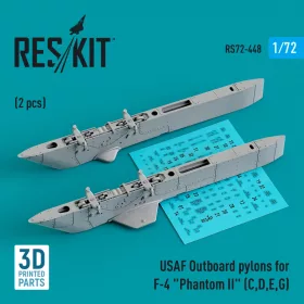   Reskit - USAF Outboard pylons for F-4  Phantom II  (C D E G) (2 pcs) (3D Printed) (1/72)