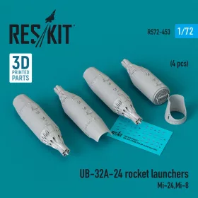   Reskit - UB-32A-24 rocket launchers (4 pcs) (Mi-24, Mi-8) (3D Printed)