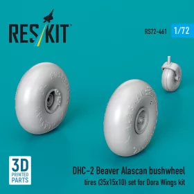   Reskit - DHC-2 Beaver Alascan bushwheel tires (35x15x10) set for Dora Wings kit (3D Printed)
