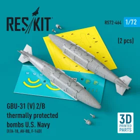   Reskit - GBU-31 (V) 2/B thermally protected bombs U.S. Navy (2 pcs) (F/A-18, AV-8B, F-14D)(3D Printed)