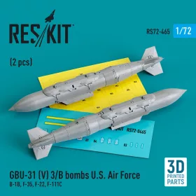   Reskit - GBU-31 (V) 3/B bombs U.S. Air Force (2 pcs) (B-1B, F-35, F-22, F-111C) (3D Printed)