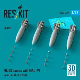  Reskit - Mk.83 bombs with MAU-91 (4 pcs) (A-4E, A-4F, B-52G/H) (3D printed)