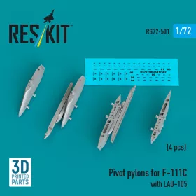 Reskit - Pivot pylons for F-111C with LAU-105 (4 pcs)