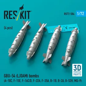  Reskit - GBU-54 (LJDAM) bombs (4 pcs) (A-10C F-15E F-16C/D F-22A F-35A B-1B B-2A B-52H MQ-9) (3D Printed)