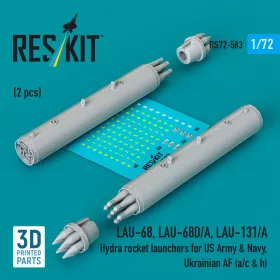   Reskit - LAU-68 LAU-68D/A LAU-131/A Hydra rocket launchers for US Army & Navy Ukrainian AF (a/c & h) (2 pcs) (3D Printed)