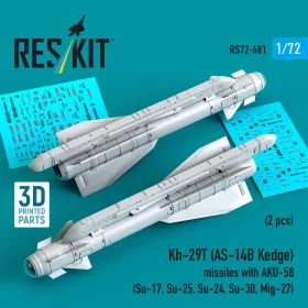   Reskit - Kh-29T (AS-14B Kedge) missiles with AKU-58 (2 pcs) Su-17, Su-25,Su-24, Su-30, Mig-27 (3D Printed)