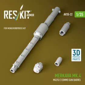   Reskit - Merkava Mk.4 MG253 (120mm) gun barrel (3D Printed) for Meng / Hobby Boss