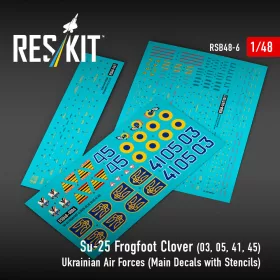   Reskit - Su-25 Frogfoot Clover (BLUE 03 05 41 45) Ukrainian Air Forces (Main Decals with Stencils)( )