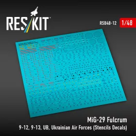   Reskit - MiG-29 Fulcrum 9-12,9-13,UB Ukrainian Air Forces (Stencils Decals)( )