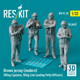   Reskit - Brown jersey (modern) (Wing Captains, Wing Line Leading Petty Officers) (4 pcs) (3D Printed) figura makett