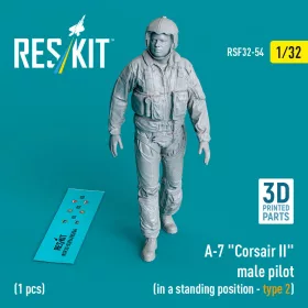   Reskit - A-7 Corsair II male pilot (in a standing position - type 2) (1 pcs) (3D Printed) figura makett