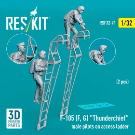   Reskit - F-105 (F G) Thunderchief male pilots on access ladder (2 pcs) (3D Printed)