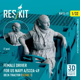   Reskit - Female driver for US NAVY A/S32A-49 Deck Tractor (scene 1) (1 pcs) (3D Printed) figura makett