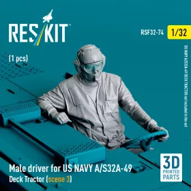   Reskit - Male driver for US NAVY A/S32A-49 Deck Tractor (scene 3) (1 pcs) (3D Printed) figura makett