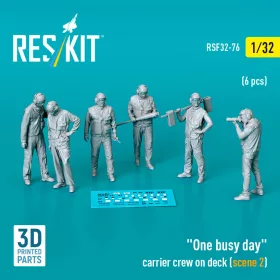   Reskit - One busy day carrier crew on deck (scene 2) (6 pcs) (3D Printed)