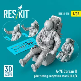   Reskit - A-7E Corsair II pilot sitting in ejection seat SJU-8/A (3D Printed)