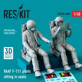   Reskit - RAAF F-111 pilots sitting in seats (2 pcs) (3D Printed) figura makett
