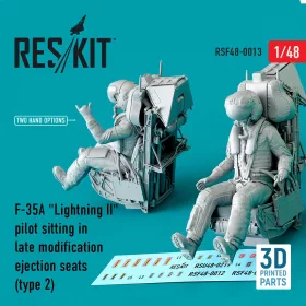   Reskit - F-35A Lightning II pilot sitting in late modification ejection seats (type 2) (3D Printed)
