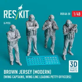   Reskit - Brown jersey (modern) (Wing Captains Wing Line Leading Petty Officers) (4 pcs) (3D Printed) figura makett