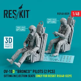   Reskit - OV-10D Bronco pilots sitting in ejection seats (only for RESKIT RSU48-0329) (2 pcs) (3D Printed) figura makett