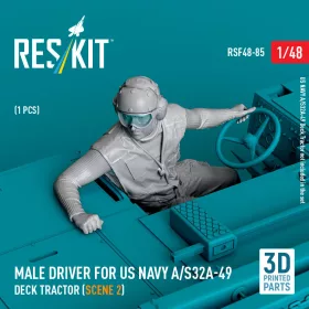   Reskit - Male driver for US NAVY A/S32A-49 Deck Tractor (scene 2) (1 pcs) (3D Printed)