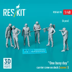   Reskit - One busy day carrier crew on deck (scene 2) (6 pcs) (3D Printed)