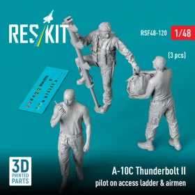   Reskit - A-10C Thunderbolt II pilot on access ladder & airmen (3 pcs) (3D Printed) figura makett