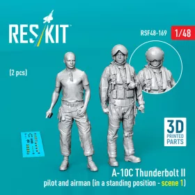   Reskit - A-10C Thunderbolt II pilot and airman (in a standing position - scene 1) (2 pcs) (3D Printed)
