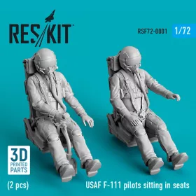   Reskit - USAF F-111 pilots sitting in seats (2 pcs) (3D Printed) figura makett