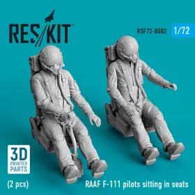   Reskit - RAAF F-111 pilots sitting in seats (2 pcs) (3D Printed) figura makett