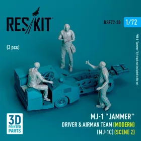   Reskit - MJ-1 Jammer Driver & airman team (Modern) (MJ-1C) (scene 2) (3 pcs) (3D Printed) figura makett