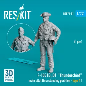   Reskit - F-105 (D,F,G) Thunderchief male pilot (in a standing position - type 1) (1 pcs) (3D Printed)