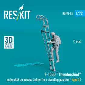   Reskit - F-105 (D,F,G) Thunderchief male pilot on access ladder (type 3) (1 pcs) (3D Printed) figura makett